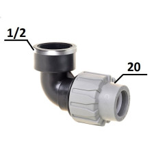 Кутник ПЕ Ø20x1/2"В (SantehPlast.COS)