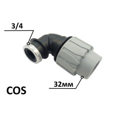 Кутник ПЕ Ø32x3/4"В (SantehPlast.COS)