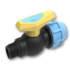 Кран ПЕ Ø25x3/4"З (SantethPlast)