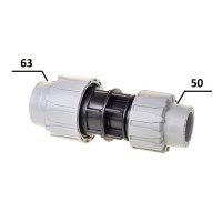 Муфта Перехідна ПЕ Ø63хØ50мм. (SantehPlast.COS)