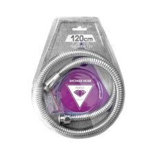 Шланг TOPAZ TSH-6004-120см хром,посилена рухома гайка,(блістер)