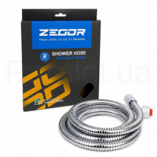 Шланг для душа 1,5 м Zegor WKR-006 I*I 150cm /люкс+360 /Фітінг латунь