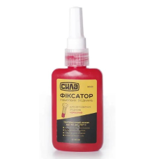 Фіксатор різьби для нерозбірних з'єднань червоний 50 г (СИЛА)