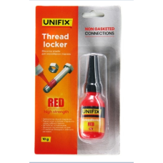 Фіксатор різьби для нерозбірних з'єднань червоний 10 г (UNIFIX)