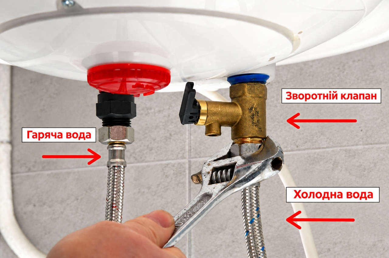 Як злити воду з бойлера і навіщо потрібен запобіжний клапан Як злити воду з бойлера і навіщо потрібен запобіжний клапан